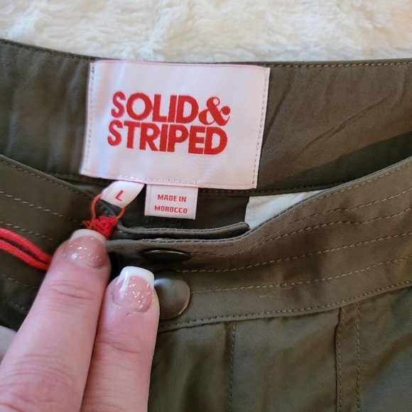 NWT Solid & Striped green zip off legs converable baggy pants Size large - Picture 7 of 15